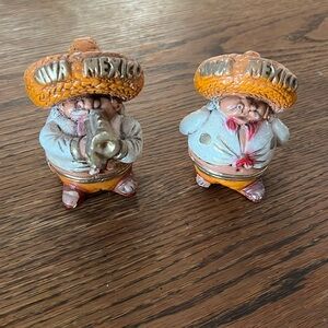 Vintage Viva Mexico Mariachi Band Two Buddies Ceramic Collectible Figurines